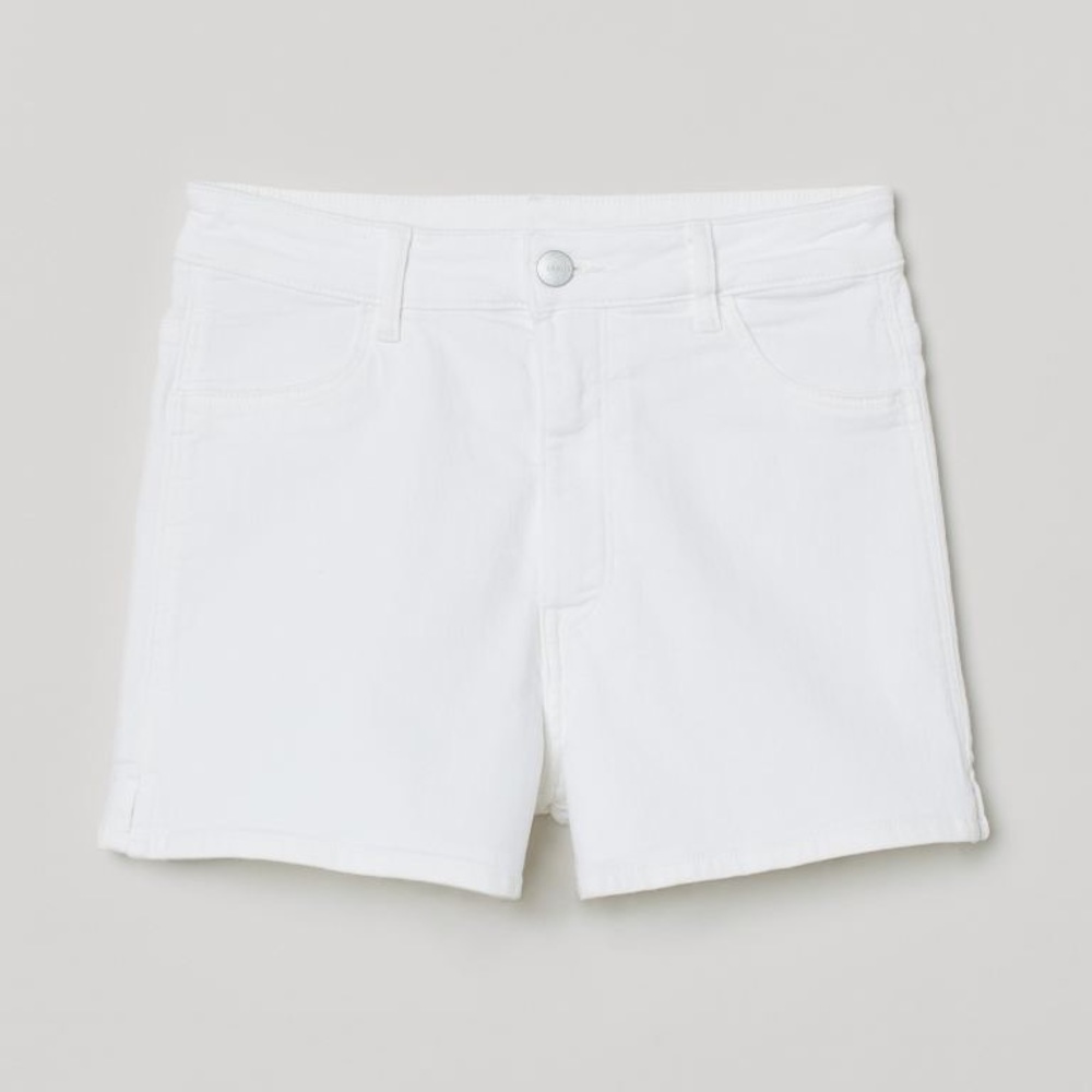 H&M medium rise white shorts (size 12)